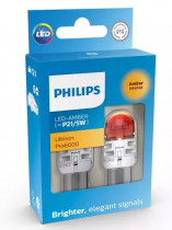 LED лампа Philips LED Amber Ultinon Pro6000 12В P21/5W 11499AU60X2 (2 шт.)