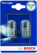 Лампа накаливания Bosch Pure Light W16W W2.1x9.5d 1 987 301 049 (2 шт.)