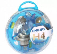 Набор автоламп с предохранителями Philips комплект H4 PS 55718EBKM (5 шт.)
