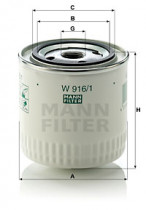 Масляный фильтр MANN-FILTER W 916/1