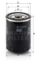 Масляный фильтр MANN-FILTER W 713/16