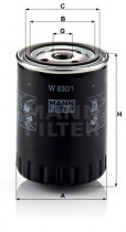 Масляный фильтр MANN-FILTER W 830/1