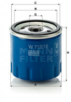 Масляный фильтр MANN-FILTER W 712/16