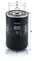 Масляный фильтр MANN-FILTER W 940/1