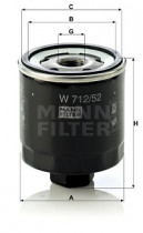 Масляный фильтр MANN-FILTER W 712/52