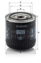 Масляный фильтр MANN-FILTER W 920/45