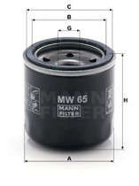 Масляный фильтр MANN-FILTER MW 65