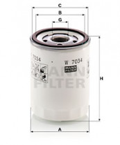 Масляный фильтр MANN-FILTER W 7034