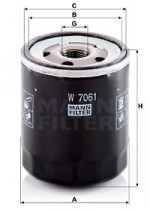 Масляный фильтр MANN-FILTER W 7061