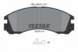 Комплект тормозных колодок, дисковый тормоз TEXTAR 2137001