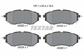 Комплект тормозных колодок, дисковый тормоз TEXTAR 2422201