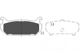 Комплект тормозных колодок Kavo KBP-4508