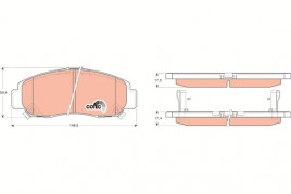 Комплект тормозных колодок, дисковый тормоз TRW GDB3268