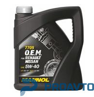 Масло моторное синтетическое Mannol 7705 O.E.M. for Renault Nissan 5W-40, 4л
