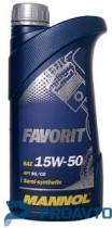 Масло моторное полусинтетическое Mannol FAVORIT 15W-50, 1л
