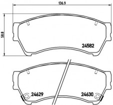 Комплект тормозных колодок, дисковый тормоз BREMBO P 49 039