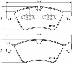 Комплект тормозных колодок, дисковый тормоз BREMBO P 50 063