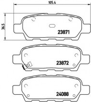 Комплект тормозных колодок, дисковый тормоз BREMBO P 56 046