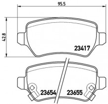 Комплект тормозных колодок, дисковый тормоз BREMBO P 59 038
