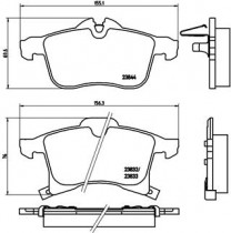 Комплект тормозных колодок, дисковый тормоз BREMBO P 59 045