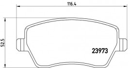Комплект тормозных колодок, дисковый тормоз BREMBO P 68 033