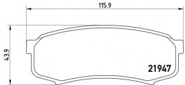 Комплект тормозных колодок, дисковый тормоз BREMBO P 83 024