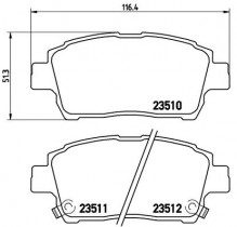 Комплект тормозных колодок, дисковый тормоз BREMBO P 83 051