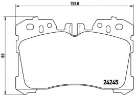 Комплект тормозных колодок, дисковый тормоз BREMBO P 83 075