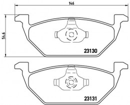 Комплект тормозных колодок, дисковый тормоз BREMBO P 85 041