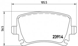 Комплект тормозных колодок, дисковый тормоз BREMBO P 85 073