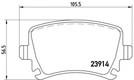 Комплект тормозных колодок, дисковый тормоз BREMBO P 85 095