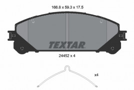 Комплект тормозных колодок, дисковый тормоз TEXTAR 2445201