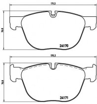 Комплект тормозных колодок, дисковый тормоз BREMBO P 06 049