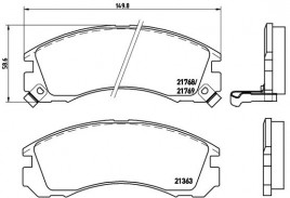 Комплект тормозных колодок, дисковый тормоз BREMBO P 54 017