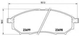 Комплект тормозных колодок, дисковый тормоз BREMBO P 56 058