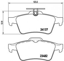 Комплект тормозных колодок, дисковый тормоз BREMBO P 59 042