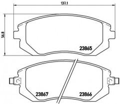 Комплект тормозных колодок, дисковый тормоз BREMBO P 78 013