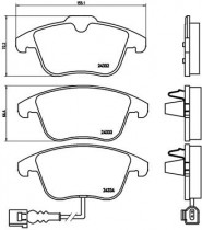Комплект тормозных колодок, дисковый тормоз BREMBO P 85 112