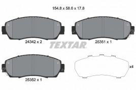 Комплект тормозных колодок, дисковый тормоз TEXTAR 2434201