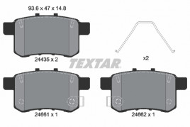 Комплект тормозных колодок, дисковый тормоз TEXTAR 2443501