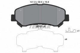 Комплект тормозных колодок, дисковый тормоз TEXTAR 2520201