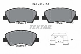 Комплект тормозных колодок, дисковый тормоз TEXTAR 2534801