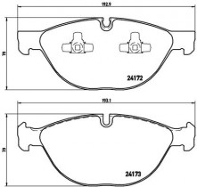 Комплект тормозных колодок, дисковый тормоз BREMBO P 06 058