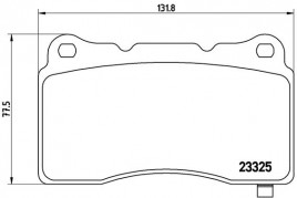 Комплект тормозных колодок, дисковый тормоз BREMBO P 09 004