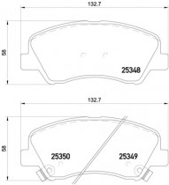 Комплект тормозных колодок, дисковый тормоз BREMBO P 18 025