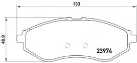 Комплект тормозных колодок, дисковый тормоз BREMBO P 24 048