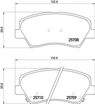 Комплект тормозных колодок, дисковый тормоз BREMBO P 30 073