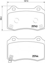 Комплект тормозных колодок, дисковый тормоз BREMBO P 30 074