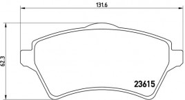 Комплект тормозных колодок, дисковый тормоз BREMBO P 44 011