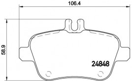 Комплект тормозных колодок, дисковый тормоз BREMBO P 50 091